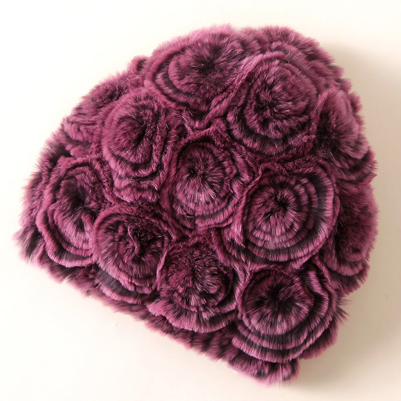 Ptah Hat Women's Rex Rabbit Fur Hat